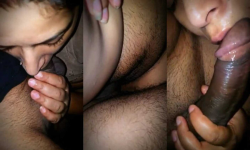 Horny Busty Wife Giving Blowjob