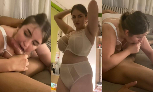 Gorgeous Wife Giving Blowjob To Husband