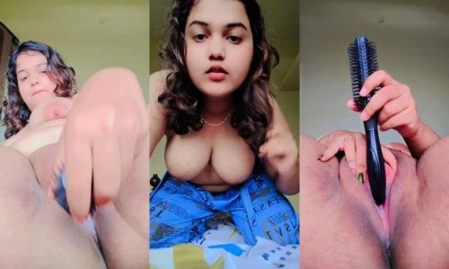 Horny Indian Babe Pressing Boobs Showing Ass Masturbating Hard