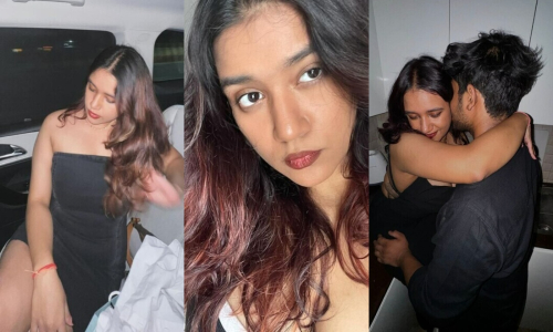 Hot Colour Hair South Delhi Babe Showing Her Big Natural Boobs