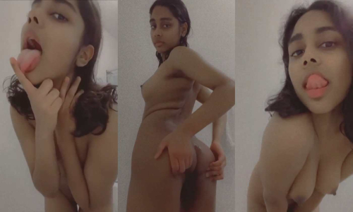 Extremely Horny Slim Chasmish Girl Teasing Bathing And Fingering Pussy